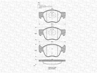 MAGNETI MARELLI 363702160342 -  Комплект тормозных колодок, дисковый тормоз